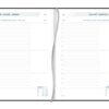 AGENDA LARGO DE LUXE FLORENCE 165X210 1JOUR/PAGE BLEU MOIS ENCOCHES