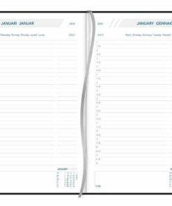 AGENDA DAILY DE LUXE FLORENCE 140X210 1JOUR/PAGE NOIR MOIS ENCOCHES