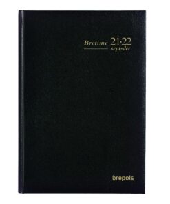 AGENDA BRETIME 16 MOIS RELIE 14.8X21CM - COLLEGE - BLEU SEMAINIER - 2024-2025