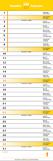 LANGUETTE XL 160x715MM JAUNE - CALENDRIER LARGE