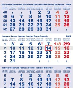 CALENDRIER TRIMESTRIEL 295X420  disponible de sept à décembre