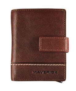MAVERICK PROTEGE CARTE BRUN SUPER COMPACT CUIR RFID ROUGH GEAR