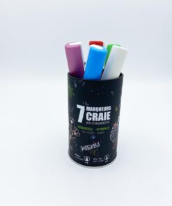 CHALK MARKER POT 7 COULEURS ASSORTIES - 5X PWE5 + 2X PWE3 CRAIE