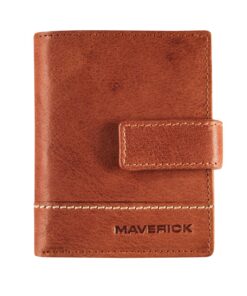MAVERICK PROTEGE CARTE COGNAC SUPER COMPACT CUIR RFID ROUGH GEAR