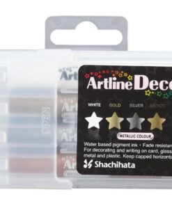 SET ARTLINE 4 MARQUEURS METAL DECORITE