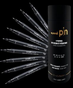 TUBE 9 FEUTRES PIN UNI-BALL 0.03-0.05-0.2-0.4-0.6-0.8-1.0- 1.2 BRUSH