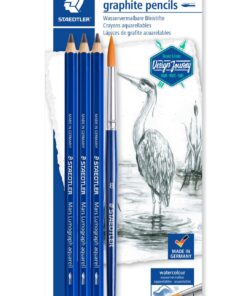 CRAYONS GRAPHITE AQUA + PINC CRAYONS GRAPHITE AQUAREL BLIST + PINCEAU STAEDTLER 8B-6B-4B