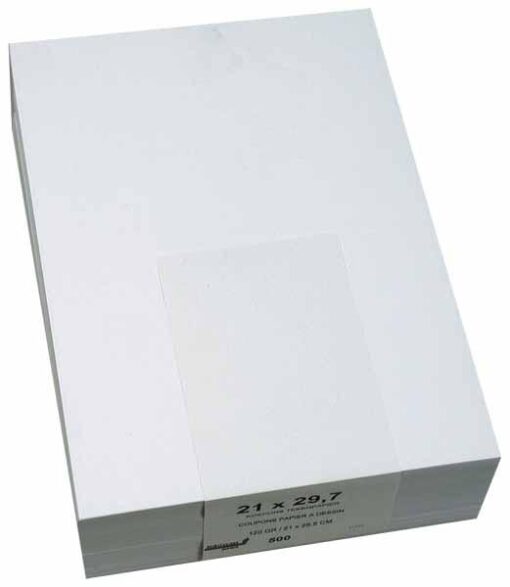 FEUILLES  BLANC 21X17 120G 250 FEUILLES DESSIN AURORA