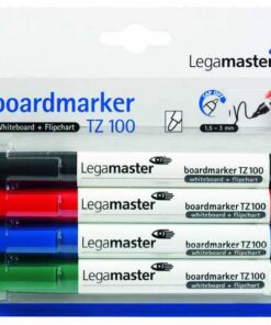 LEGA TZ100 ETUI DE 4 MARQUEUR TABLEAUX BLANC POINTE OGIVE 1.5 - 3MM