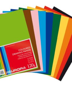 FEUILLES COULEUR A4 120G 500F FEUILLES DESSIN ASS AURORA