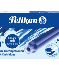CARTOUCHE PELIKAN GRANDE BLEU ETUI DE 5 - LONGUE CARTOUCHE EFFACABLE GTP6