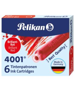 CARTOUCHE PELIKAN ROUGE  TP6 ETUI DE 6