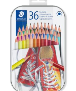 36 CRAYONS COULEUR STAEDTLER ERGONOMIQUE - BOITE METAL