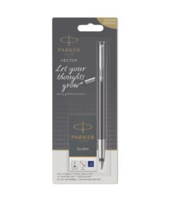 PARKER VECTOR PLUME M + 5 CART GRATIS BLISTER - 3 COLORIS ASS