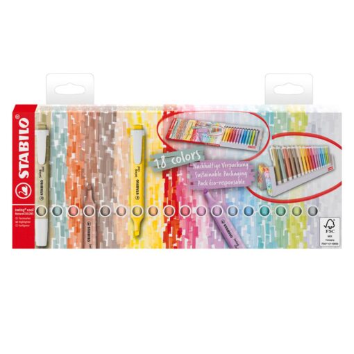 STABILO SWING SET DE 18 DESKSET - SURLIGNEURS