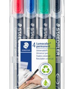 STAEDTLER LUMOC PERM. S ETUI 4 ASS