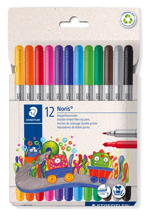STAEDTLER 12 FEUTRE BIPOINTE FEUTRES DE COLORIAGE BLISTER DOUBLE POINTE