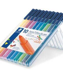 TRIPLUS COLOR 10 FEUTRES 1MM STAEDTLER ETUI CHEVALET FEUTRES DE COLORIAGE ERGONOM