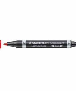LUMOCOLOR DUO PERM ROUGE MARQUEUR PERMANENT STAEDTLER DRYSAFE