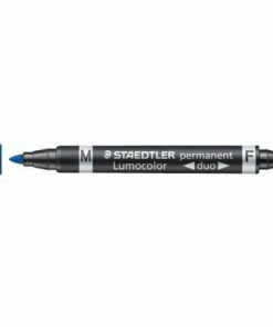 LUMOCOLOR DUO PERM BLEU MARQUEUR PERMANENT STAEDTLER DRYSAFE
