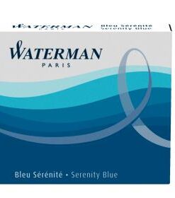 WATERMAN 8 CARTOUCHES BLEU EFFACABLE -
