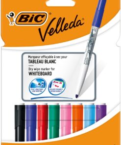 VELLEDA 1741 MOY 2MM POCHET  8 ASSORTIS 1748 MARQUEURS TABLEAUX BLANCS
