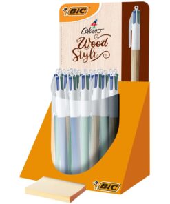 TUBO 30X BIC 4 COULEURS WOOD STYLOS BILLE 4 COULEURS