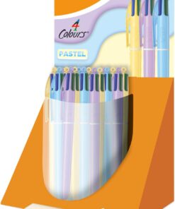 DISPLAY 30 BIC 4 COUL PASTEL STYLO BILLE 4 COULEURS