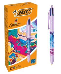 BIC 4 COULEURS HYDRO PURPLE DECOR - STYLO BILLE
