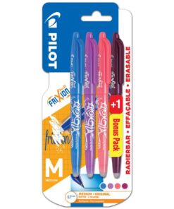 PILOT FRIXION BALL FUN NEW 3+1 BLEU CIEL-MAUVE-CORAIL-BORDEAU
