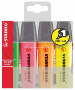 STABILO BOSS ETUI 4 ASSORTIES SURLIGNEURS POCHETTE