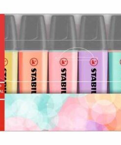 STABILO BOSS PASTEL ETUI DE 6 POCHETTE 6 COULEURS ASSORTIES PASTEL