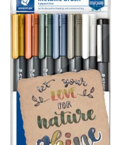 METALLIC BRUSH SET 5 + 1 FEUTR PIGMENT LINER