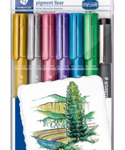 ETUI 6 MARQUEURS METAL + 1 PIGMENT LINER