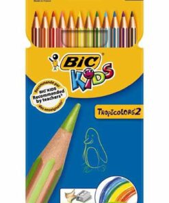 BIC TROPICOLORS 12 CRAYONS DE COULEUR - BIC KIDS