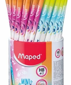 POT 72 CRAYONS HB MINI CUTE BOUT GOMME MAPED