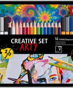 CREATIVE SET ARTY STABILO 36 PIECES - 12 POINT 88 +16 AQUAC OLOR + 8 PEN 68 BRUSH