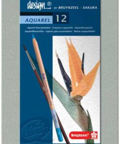 BRUYNZEEL 12 SAKURA AQUAREL CRAYONS DE COULEURS QUALITE SUPERIEURE ECRIN BOIS