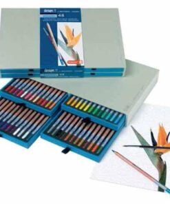 BRUYNZEEL 48 SAKURA AQUAREL CRAYONS DE COULEURS QUALITE SUPERIEURE ECRIN BOIS