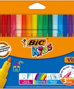 BIC VISA 18 FEUTRES COLORIAGE BIC KIDS VISA ULTRALAVABLE