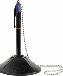 BIC 4 COULEURS MED SUR SOCLE LOURD COMPTOIR 4x BLEU STYLO BILLE
