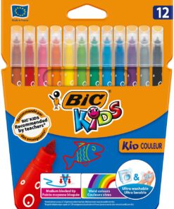 BIC KIDS 12 FEUTRES COLORIAGE MEDIUM ULTRA LAVABLE
