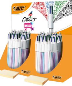 BIC 40X 4 COULEURS SHINE DISPLAY STYLOS BILLE