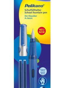 PELIKANO PLUME P480 M BLEU DROITIER +2 CARTOUCHES BLISTER