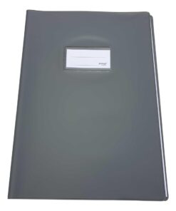 COUVRE CAHIER A4 GRIS BRONYL - PVC