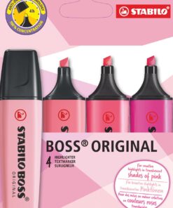STABILO BOSS 4X SHADES PINK SURLIGNEURS DECLINAISON ROSE