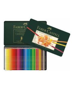 36 CRAYONS COULEUR FC FABER-CASTELL - POLYCHROMOS BOITE METAL  ARTIST QUALITE