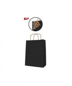 SAC KRAFT NOIR APLI 18X8X21CM