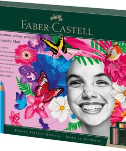FABER-CASTELL COFFRET 40 PIECE 32 CRAYONS  COULEUR + 6 PITT GRAPHITE + 1 TC + 1 GOMME