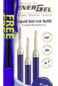 SET ENERGEL BLEU 0.7MM BL107 3 RECHARGES 0.7MM + STYLO